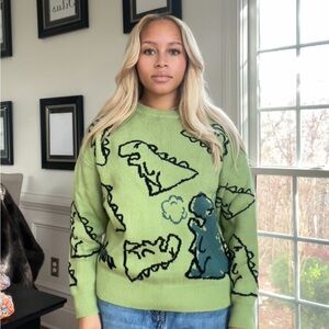 Aelfric Eden Green Dinosaur Sweater